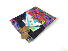 Load image into Gallery viewer, Womens minimalist small wallet for dog lover, dog fabric slim wallet for women, teen wallet, pocket wallet, business card credit card holder