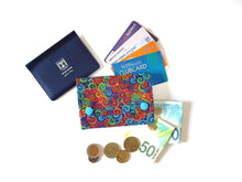 Load image into Gallery viewer, Minimalist mini wallet for women and teenage girls, colorful swirl fabric small wallet, teen wallet, pocket wallet, credit card holder