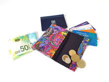 Load image into Gallery viewer, Womens minimalist small wallet for dog lover, dog fabric slim wallet for women, teen wallet, pocket wallet, business card credit card holder