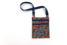 Load image into Gallery viewer, Colorful spiral fabric small crossbody bag for women and teenage girls, double zipper cell phone purse, small travel bag, gift for daughter