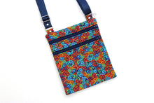 Load image into Gallery viewer, Colorful spiral fabric small crossbody bag for women and teenage girls, double zipper cell phone purse, small travel bag, gift for daughter