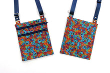 Load image into Gallery viewer, Colorful spiral fabric small crossbody bag for women and teenage girls, double zipper cell phone purse, small travel bag, gift for daughter