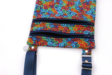 Load image into Gallery viewer, Colorful spiral fabric small crossbody bag for women and teenage girls, double zipper cell phone purse, small travel bag, gift for daughter