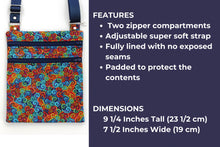 Load image into Gallery viewer, Colorful spiral fabric small crossbody bag for women and teenage girls, double zipper cell phone purse, small travel bag, gift for daughter