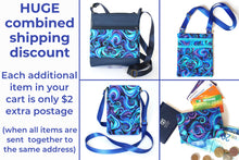 Load image into Gallery viewer, Mini wallet for women and teenage girls, retro swirl fabric small minimalist wallet, teen wallet, pocket wallet, credit card holder pouch