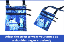 Load image into Gallery viewer, Small crossbody purse - icons of New York print travel bag - Tracey Lipman