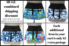 Load image into Gallery viewer, Dolphin zipper pocket half apron for waitress server vendor teacher