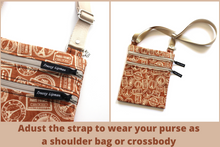 Load image into Gallery viewer, Small Crossbody bag - Paris Travel Label print - Travel Bag - Tracey Lipman