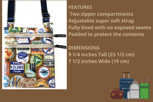 Load image into Gallery viewer, small crossbody bag - travel labels fabric travel bag - Tracey Lipman
