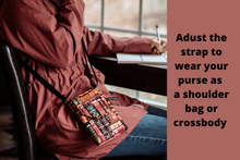 Load image into Gallery viewer, Phone bag for book lovers - small crossbody / shoulder bag book fabric