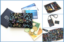 Load image into Gallery viewer, Minimalist slim wallet - vegan fabric mini front pocket wallet