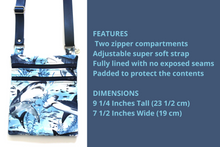 Load image into Gallery viewer, Shark print small crossbody bag for women and teenage or tween girls