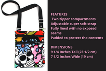 Load image into Gallery viewer, Small crossbody bag for women and girls - Colorful Skull Phone Bag - Tracey Lipman