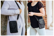 Load image into Gallery viewer, phone bag can be worn crossbody or as a small shoulder bag
