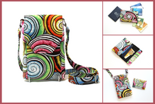 Load image into Gallery viewer, Colorful spiral shell fabric small wallet for women and teenage girls