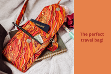 Load image into Gallery viewer, Cell phone purse - burnt orange marble design