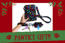 Load image into Gallery viewer, Dog walking bag - rainbow paw print crossbody phone bag