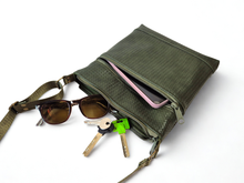 Load image into Gallery viewer, Olive green vegan leather small crossbody bag for women
