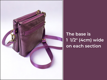 Load image into Gallery viewer, Purple vegan faux leather small crossbody bag for women
