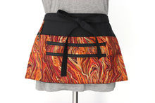 Load image into Gallery viewer, Orange marble two zipper market apron for vendor craft show

