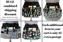 Load image into Gallery viewer, Science teacher apron with pockets - chemistry test tube print
