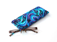 Load image into Gallery viewer, Quilted soft fabric glasses case - slim or double glasses case
