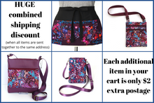 Load image into Gallery viewer, Purple half apron with six pockets - waist apron with zipper pocket
