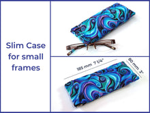 Load image into Gallery viewer, Quilted soft fabric glasses case - slim or double glasses case
