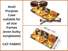 Load image into Gallery viewer, Quilted soft fabric glasses case - slim or double glasses case
