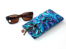 Load image into Gallery viewer, Quilted soft fabric glasses case - slim or double glasses case
