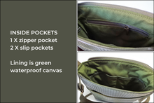 Load image into Gallery viewer, Olive green vegan leather small crossbody bag for women
