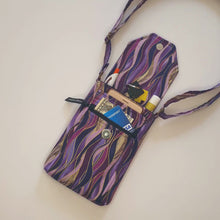 Load and play video in Gallery viewer, Purple crossbody phone bag - cell phone purse - minimalist mini bag
