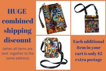 Load image into Gallery viewer, Small crossbody bag - two zipper pockets for phone and everyday carry
