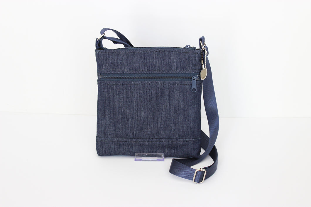 Blue denim purse - small crossbody bag for women and teenage girls