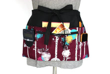 Load image into Gallery viewer, Half apron with zipper pocket for teacher vendor server waitress
