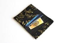 Load image into Gallery viewer, Music fabric minimalist wallet - small wallet for music lover gift
