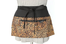 Load image into Gallery viewer, Leopard half apron with pockets for vendor waitress server teacher
