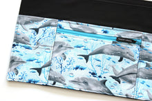 Load image into Gallery viewer, Dolphin zipper pocket half apron for waitress server vendor teacher
