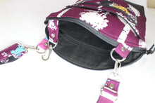 Load image into Gallery viewer, Multi pocket small crossbody bag for women - Purple abstract forest - Tracey Lipman
