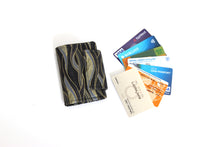 Load image into Gallery viewer, Black fabric loyalty and credit card holder wallet for women
