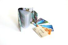 Load image into Gallery viewer, Succulent fabric loyalty and credit card holder wallet for plant lady
