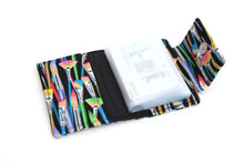Load image into Gallery viewer, Artsy loyalty and credit card holder wallet for art student or teacher

