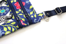 Load image into Gallery viewer, Small crossbody purse - double zipper slim phone bag - Zebra fabric

