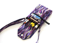 Load image into Gallery viewer, Purple crossbody phone bag - grab and go bag for small everyday carry - Tracey Lipman
