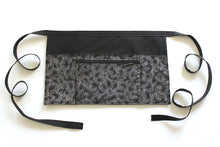 Load image into Gallery viewer, Black half apron with pockets - zipper pocket utility apron for women - Tracey Lipman
