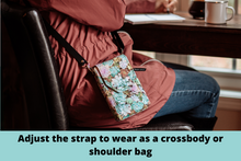 Load image into Gallery viewer, Crossbody phone bag for garden lovers - Succulent gift for plant people
