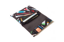 Load image into Gallery viewer, Artsy minimalist wallet - small slim wallet gift for artist painter
