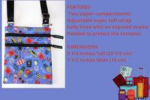 Load image into Gallery viewer, Small Travel Bag - Airport Bag - Passport Holder Purse - Travel Print - Tracey Lipman
