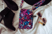 Load image into Gallery viewer, Cell phone purse - small crossbody bag - cell phone wallet - crossbody iphone purse - purple smartphone purse - cell phone pouch - phone bag
