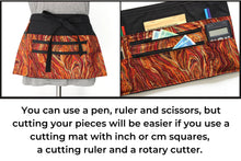 Load image into Gallery viewer, Apron pattern pdf, two zipper pocket craft show apron, market apron sewing tutorial, vendor apron, waitress server cash money waist apron
